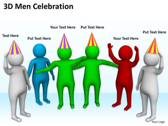 Famous Business People 3d Men Celebration PowerPoint Slides