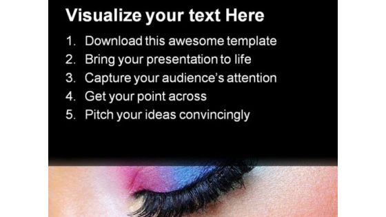Fashion Makeup Of Eye Beauty PowerPoint Templates And PowerPoint Backgrounds 0111