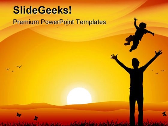 Father And Child Family PowerPoint Templates And PowerPoint Backgrounds 0611