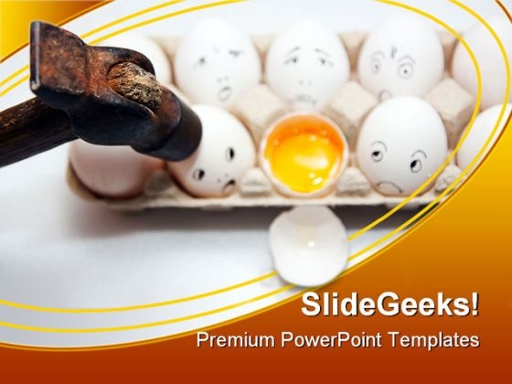 Fearful Movement Metaphor PowerPoint Themes And PowerPoint Slides 0311