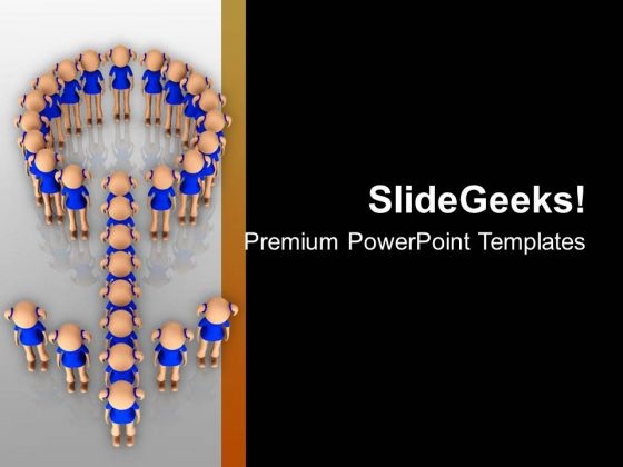 Female Community Symbol PowerPoint Templates Ppt Backgrounds For Slides 0713