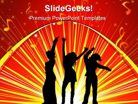 Females Dancing Music PowerPoint Themes And PowerPoint Slides 0311