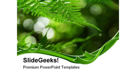 Fern Frond Frame Nature PowerPoint Templates And PowerPoint Backgrounds 0511