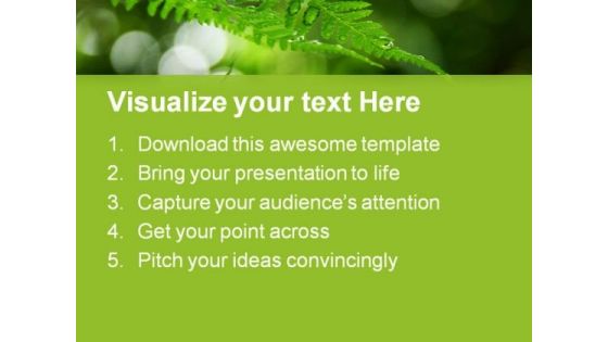 Fern Frond Frame Nature PowerPoint Themes And PowerPoint Slides 0511
