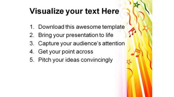 Festive Design Music PowerPoint Template 0610