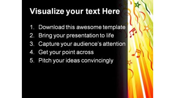 Festive Design Music PowerPoint Template 0610