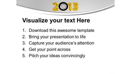 Figures Of Coming New Year 2013 PowerPoint Templates Ppt Backgrounds For Slides 0113