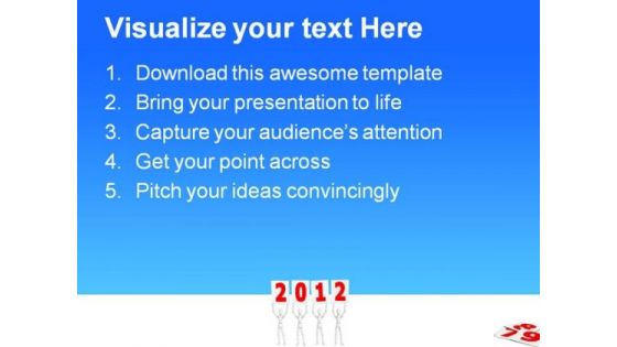 Figures Welcome New Year Festival PowerPoint Templates And PowerPoint Backgrounds 1011