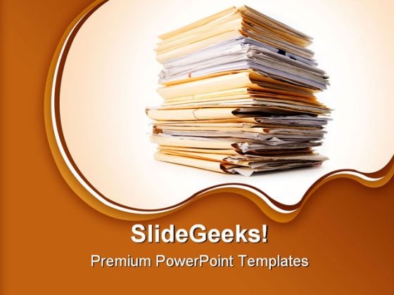 File Stack Work Load Business PowerPoint Themes And PowerPoint Slides 0411