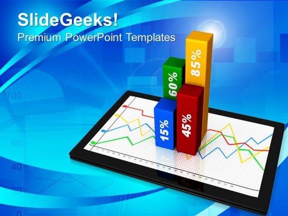 Financial And Business Chart Tablet PowerPoint Templates And PowerPoint Themes 0812