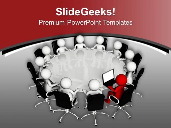Financial Team Discussion For Annual Growth PowerPoint Templates Ppt Backgrounds For Slides 0613