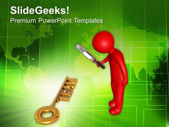 Find The Gloden Key Called Team For Success PowerPoint Templates Ppt Backgrounds For Slides 0713