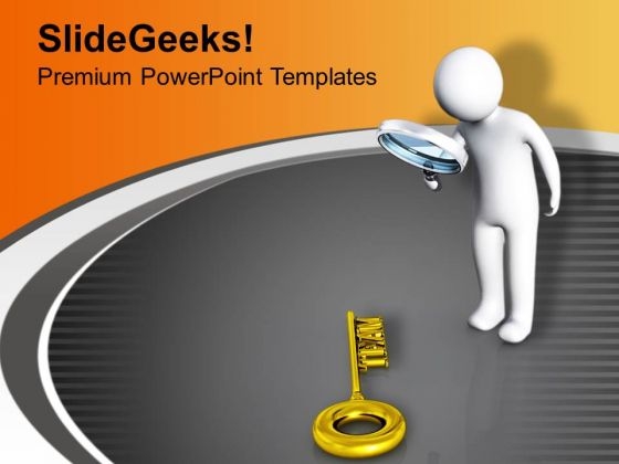 Find The Key Of Financial Growth PowerPoint Templates Ppt Backgrounds For Slides 0713