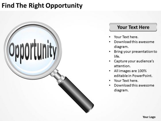 Find The Right Opportunity Ppt Elements Business Plan PowerPoint Templates