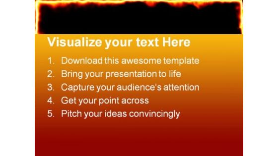 Fire Burning Frame Metaphor PowerPoint Themes And PowerPoint Slides 0411