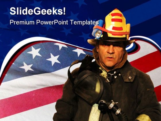 Fire Fighter Americana PowerPoint Templates And PowerPoint Backgrounds 0411
