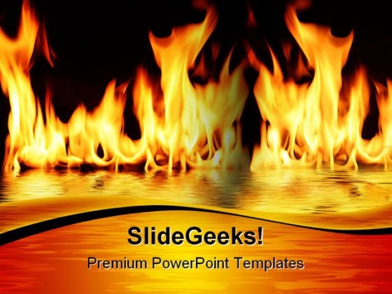 Fire Flood Metaphor PowerPoint Themes And PowerPoint Slides 0411