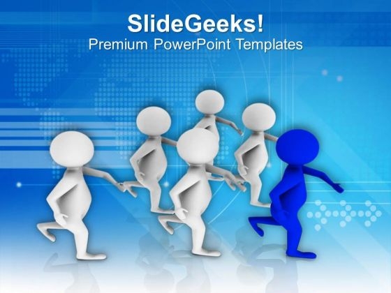 First Position And Lead The Crowd PowerPoint Templates Ppt Backgrounds For Slides 0513