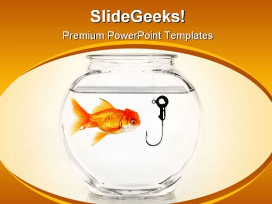 Fishing For Information Animal PowerPoint Template 0810