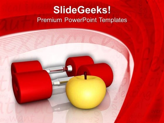 Fitness Shape Body Building Health PowerPoint Templates Ppt Backgrounds For Slides 0413