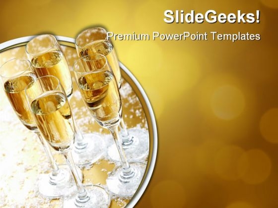 Five Champagne Festival PowerPoint Templates And PowerPoint Backgrounds 0511