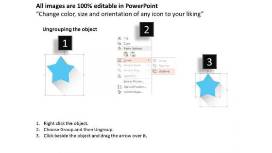 Five Stars Style Text Boxes PowerPoint Templates