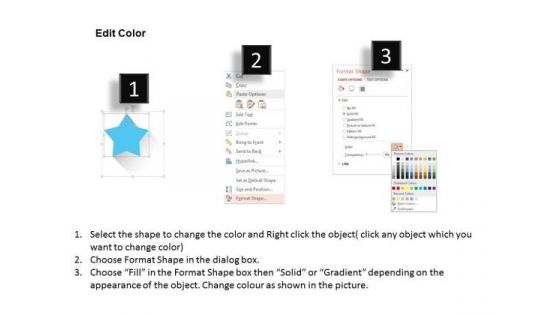 Five Stars Style Text Boxes PowerPoint Templates