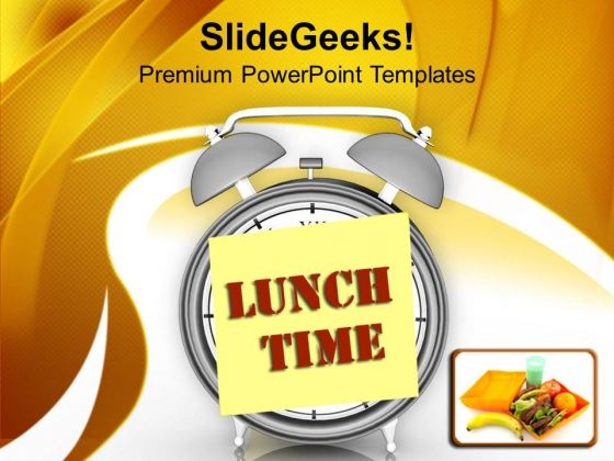 Fix The Lunch Time For Employee PowerPoint Templates Ppt Backgrounds For Slides 0513
