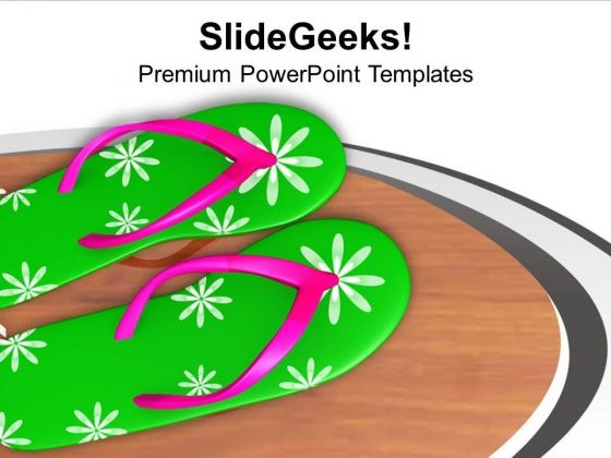 Flip Flops Are Symbol Of Vacations PowerPoint Templates Ppt Backgrounds For Slides 0713
