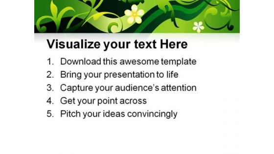 Floral Abstract Beauty PowerPoint Template 1110