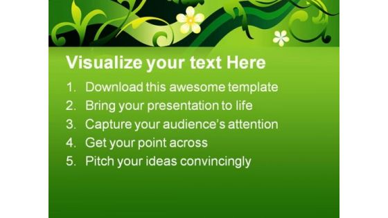 Floral Abstract Beauty PowerPoint Template 1110