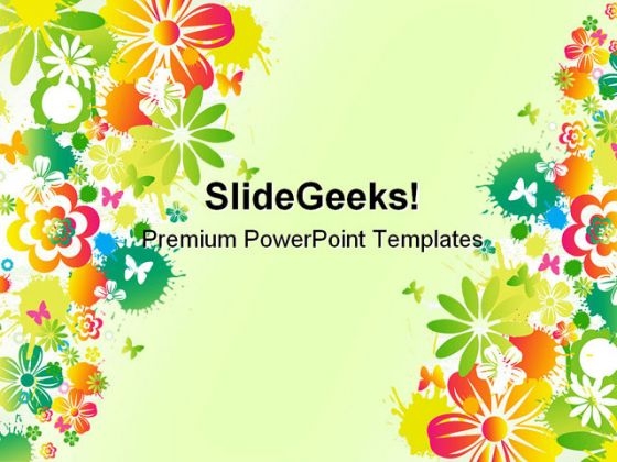Floral Background Design PowerPoint Themes And PowerPoint Slides 0411
