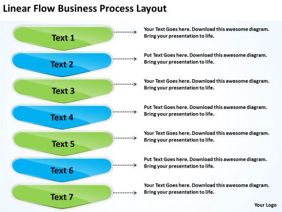 Flow Free Business PowerPoint Templates Process Layout Schematic
