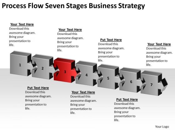 Flow Seven Stages Business Strategy And Policy Ppt Plan Company PowerPoint Slides