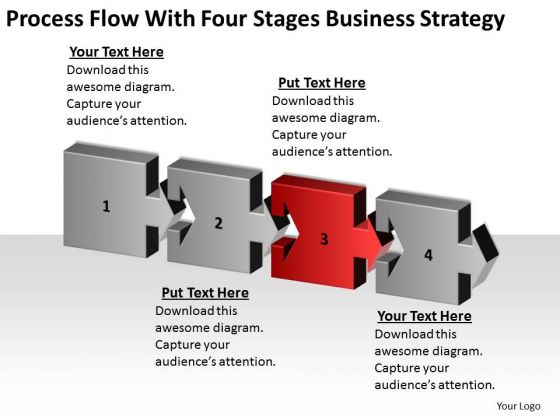 Flow With Four Stages Business Growth Strategy Ppt Doing Plan PowerPoint Templates