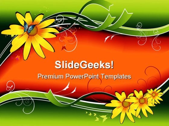 Flower Abstract Beauty PowerPoint Themes And PowerPoint Slides 0511