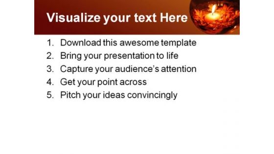 Flower Candle Festival PowerPoint Template 1110