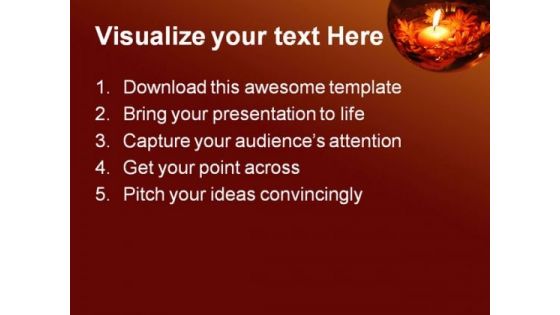 Flower Candle Festival PowerPoint Template 1110