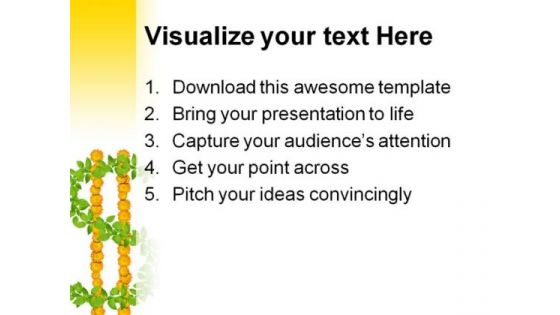 Flower Dollar Metaphor PowerPoint Background And Template 1210