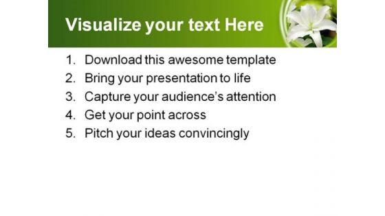 Flower Nature PowerPoint Template 0610