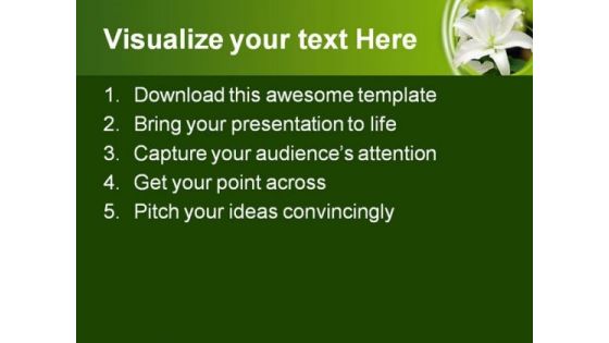 Flower Nature PowerPoint Template 0610