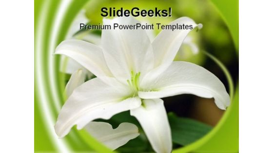 Flower Nature PowerPoint Template 0610