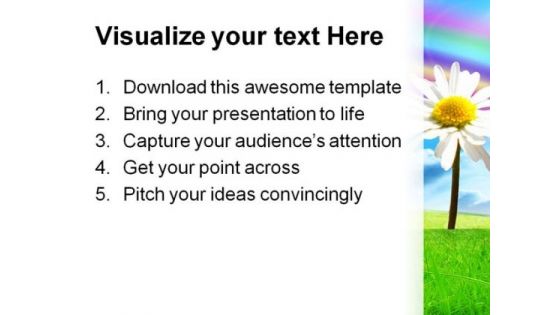 Flower Nature PowerPoint Template 1110