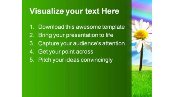 Flower Nature PowerPoint Template 1110