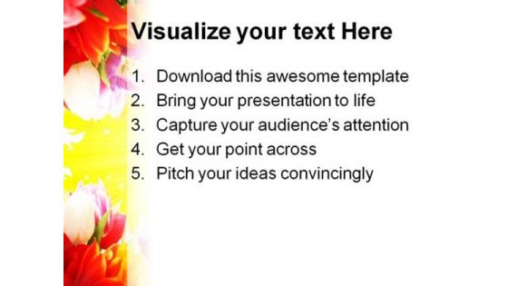 Flowers Beauty PowerPoint Background And Template 1210