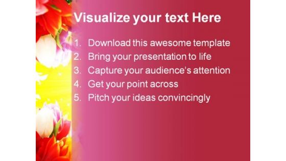 Flowers Beauty PowerPoint Background And Template 1210