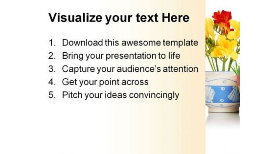 Flowers Beauty PowerPoint Template 0810