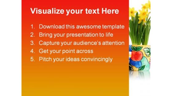 Flowers Beauty PowerPoint Template 0810