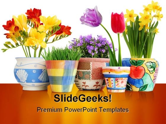 Flowers Beauty PowerPoint Template 0810