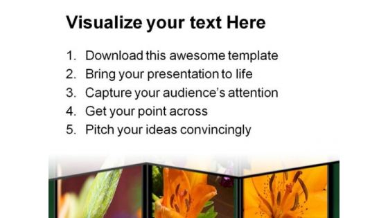 Flowers Nature PowerPoint Template 0610